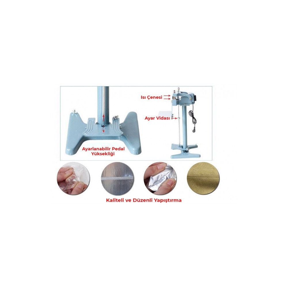 Lavion Pfs-800 Pedallı Ayak Basmalı 80 Cm Poşet Ağzı Kapama Yapıştırma Makinesi