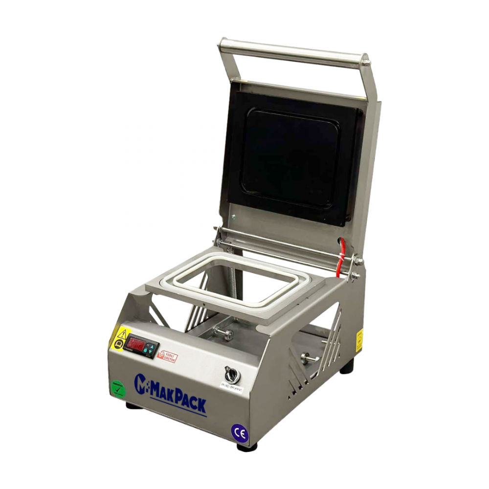 Makropack 1 Bölmeli Tabak Kapatma Makinesi Paslanmaz Makropack 1 Bölmeli Tabak Kapatma Makinesi Paslanmaz