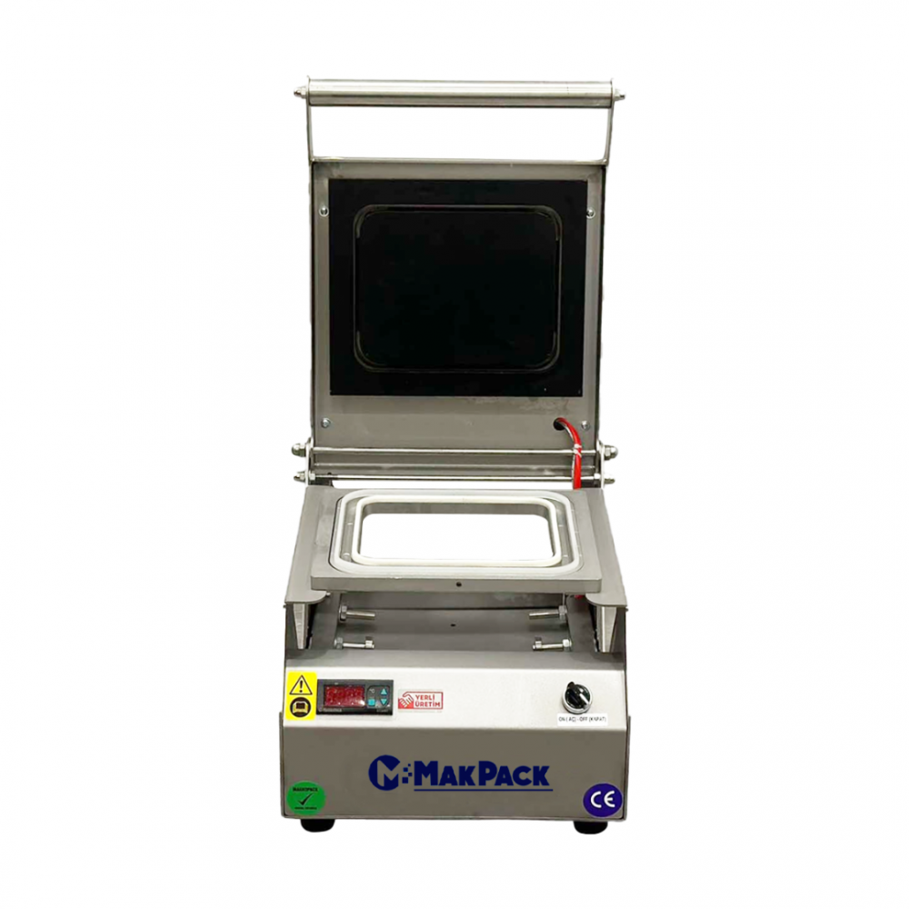 Makropack 1 Bölmeli Tabak Kapatma Makinesi Paslanmaz Makropack 1 Bölmeli Tabak Kapatma Makinesi Paslanmaz