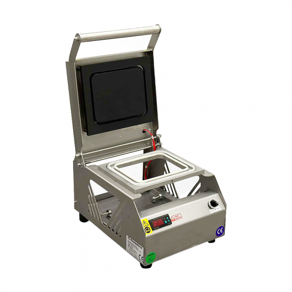 Makropack 1 Bölmeli Tabak Kapatma Makinesi Paslanmaz Makropack 1 Bölmeli Tabak Kapatma Makinesi Paslanmaz