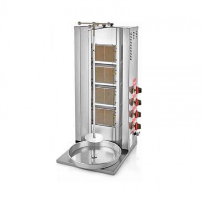 Osimo 4 Radyanlı Döner Ocağı Doğalgazlı ve Lpg Li Üstten Motorlu 54x64x120 Cm