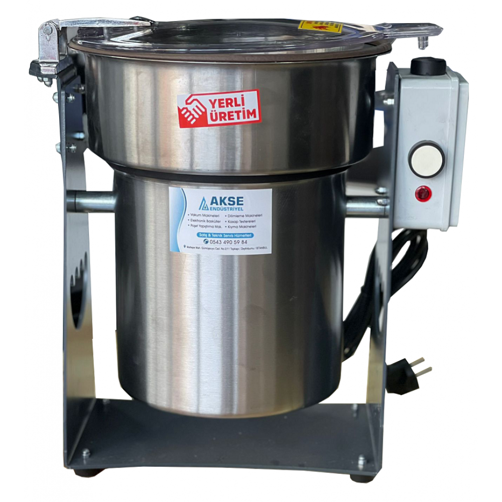 Akse Zerdeçal Öğütme Makinesi Zerdeçal Değirmeni 1500 Gr 28000 Devir