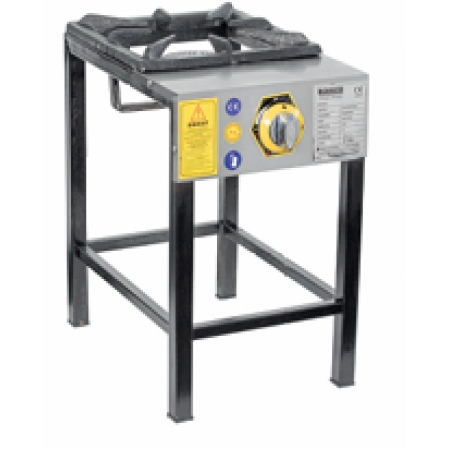 İnoxmaster Ayaklı Lpg Li Tekli Lokanta Ocağı 33x45x50 Cm