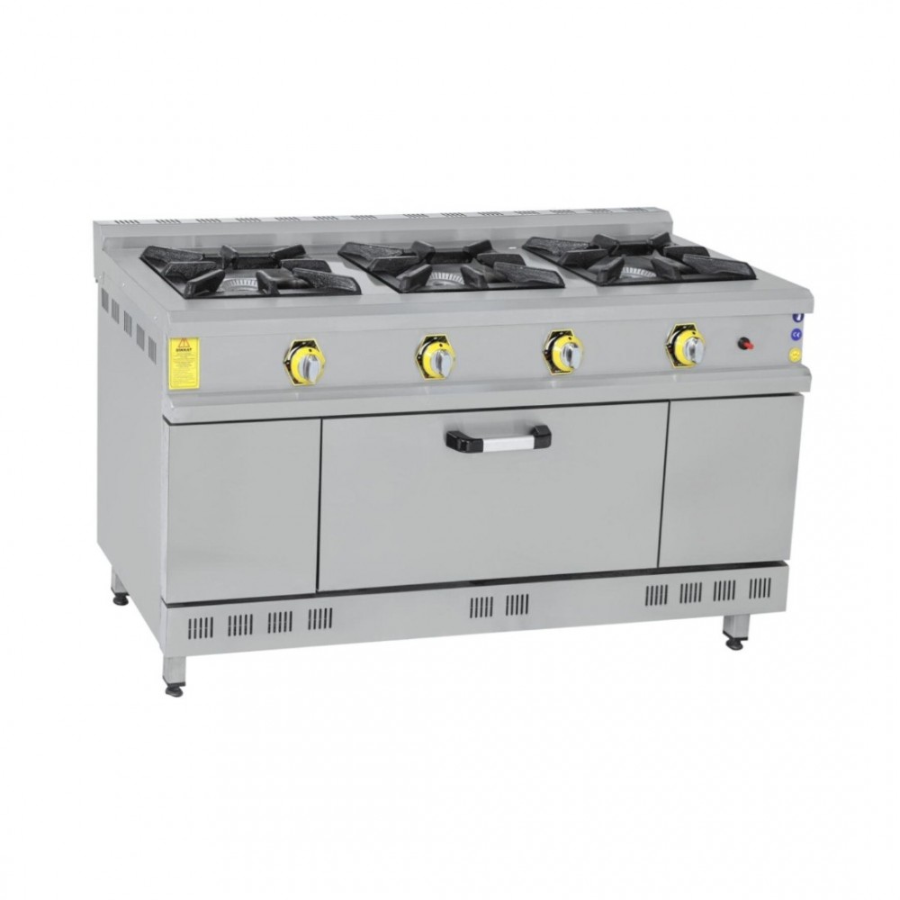 İnoxmaster 3 Lü Kuzine Gazlı ve Lpg Li 150x60x85 Cm