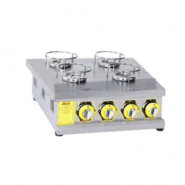 İnoxmaster 4 Lü Kare Gazlı ve Lpg Li Künefe Ocağı 50x50x18 Cm