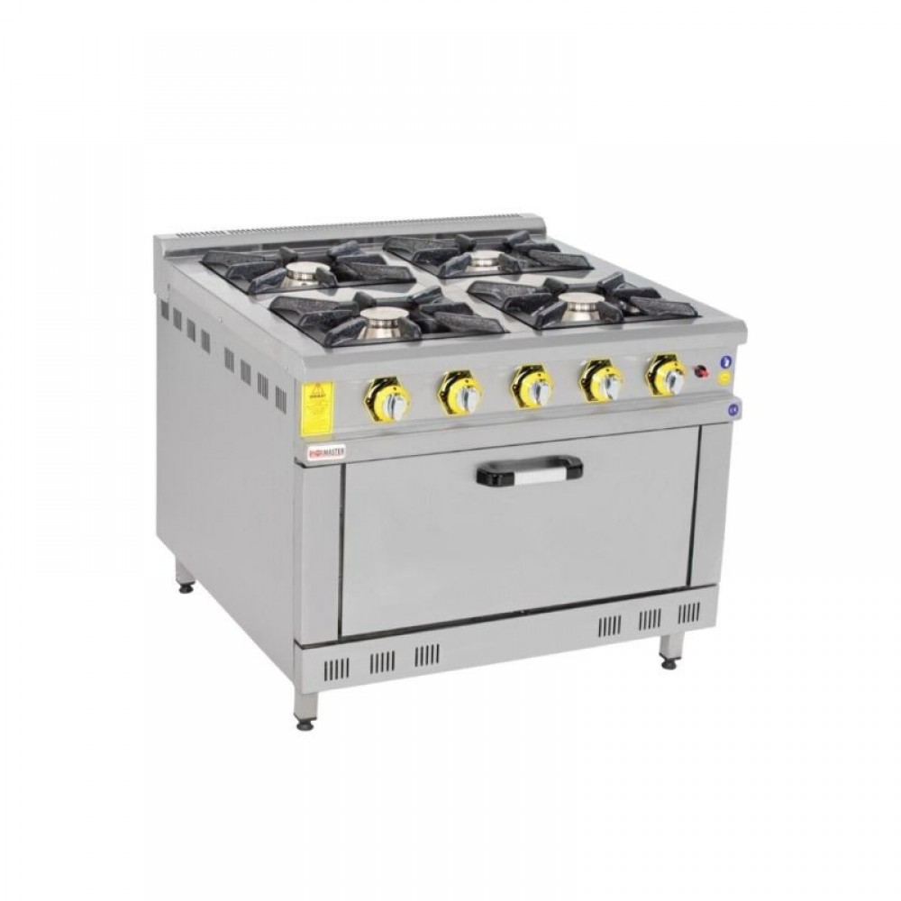 İnoxmaster 4 Lü Kuzine Gazlı ve Lpg Li 100x100x85 Cm