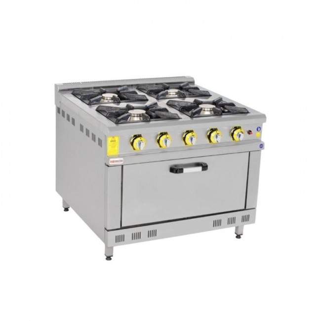 İnoxmaster Gazlı ve Lpg Li 4 Lü Kuzine 100x100x85 Cm