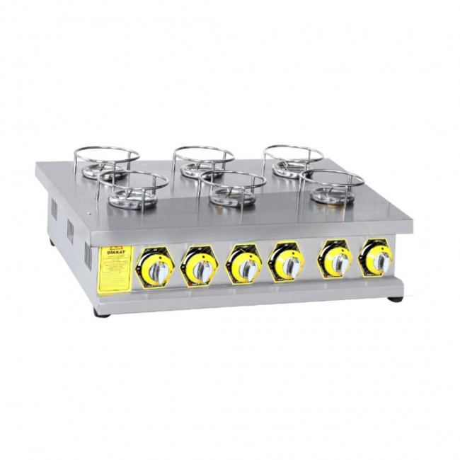 İnoxmaster 6 Lı Gazlı ve Lpg Li Künefe Ocağı 70x50x18 Cm