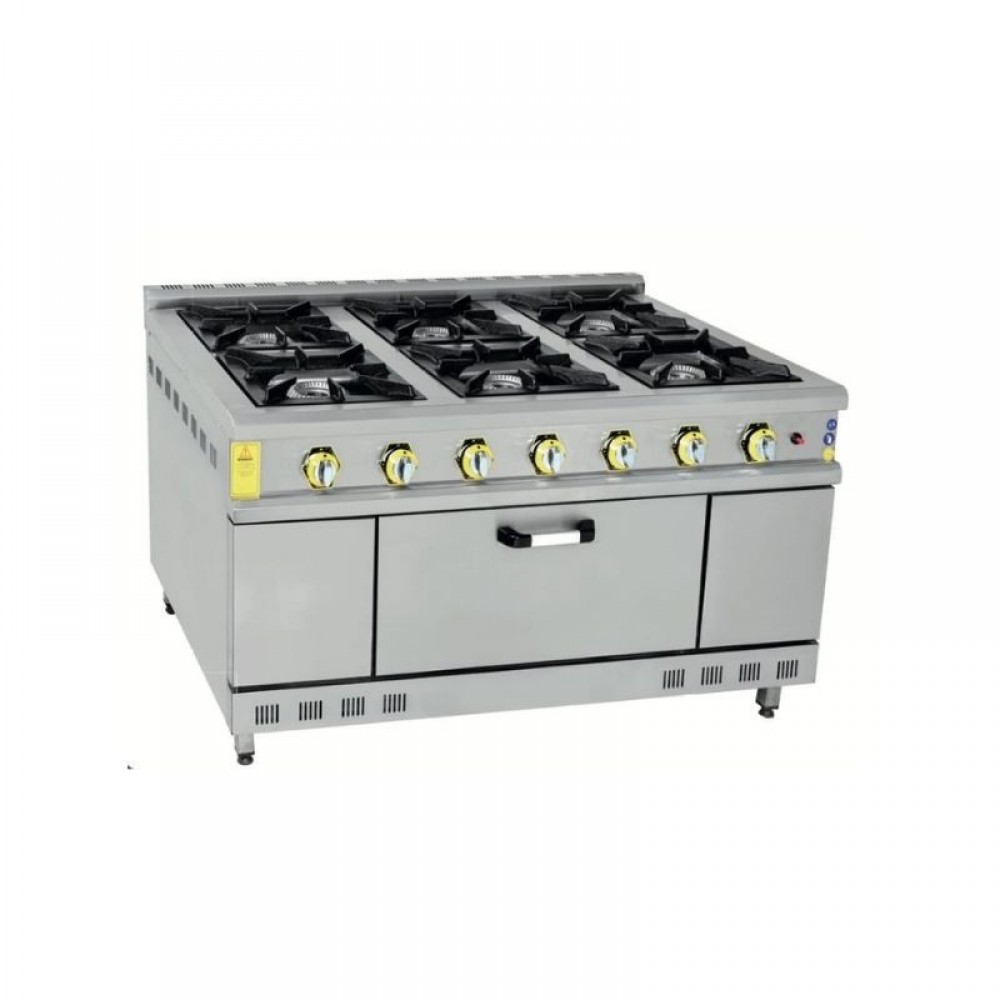 İnoxmaster 6 Lı Kuzine Gazlı ve Lpg Li 150x100x85 Cm