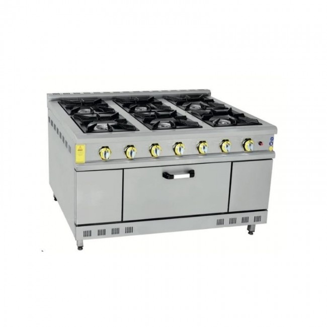İnoxmaster Gazlı ve Lpg Li 6 Lı Kuzine 150x100x85 Cm