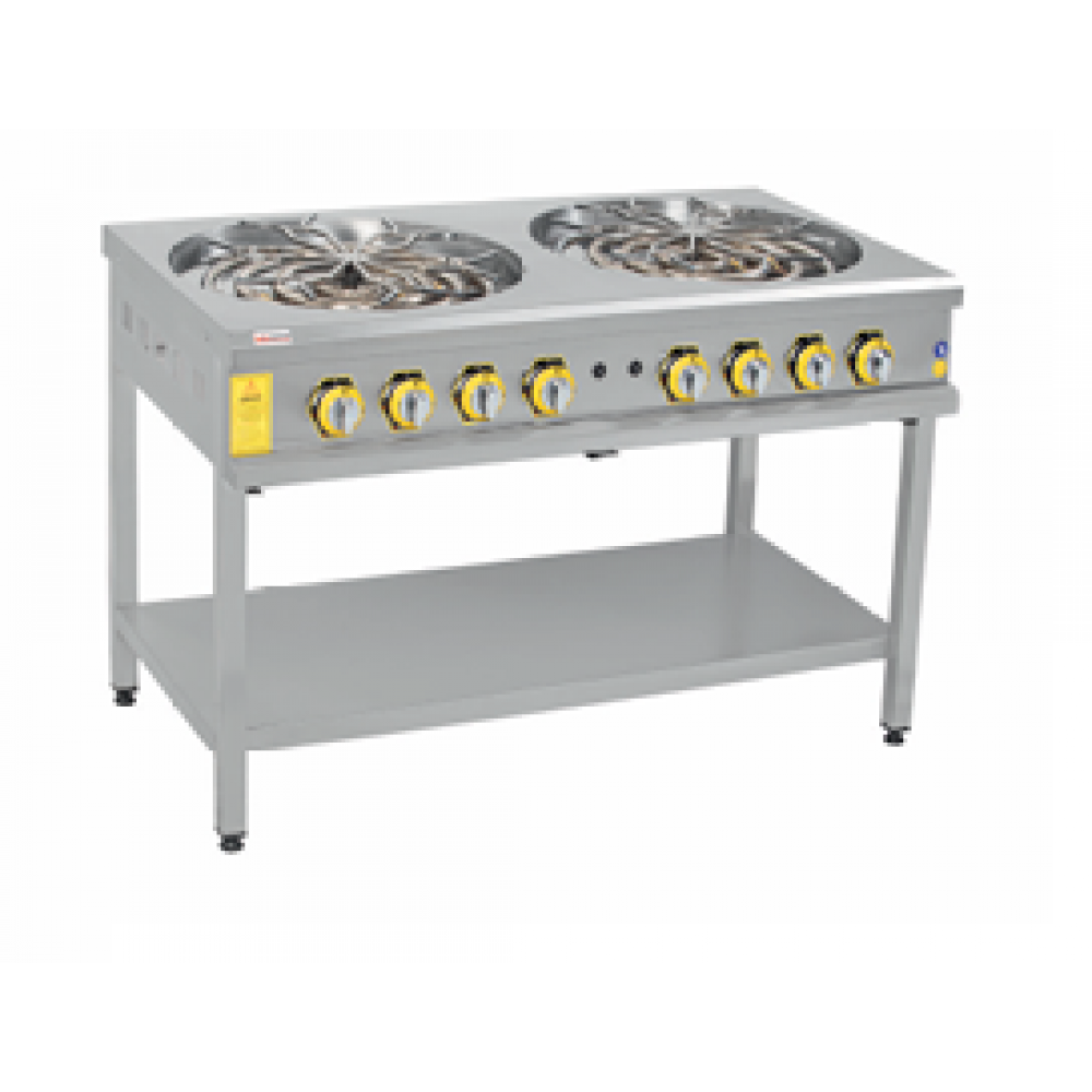 İnoxmaster Taban Raflı Doğalgazlı 2 Li Motorlu Börek Ocağı 130x70x85 Cm