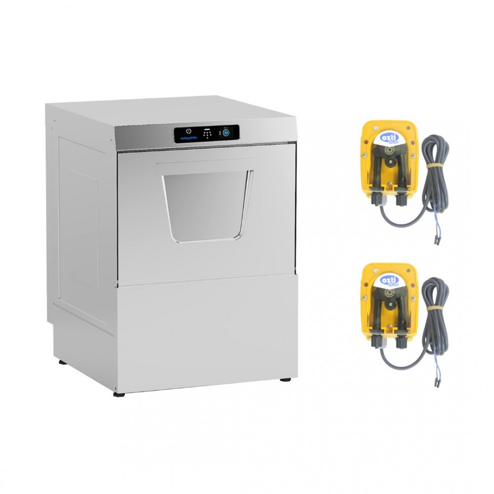 Öztiryakiler OBY 500 Touch Sepetli Deterjan ve Parlatıcı Pompalı Dijital Bulaşık Yıkama Makinesi 50x50 cm